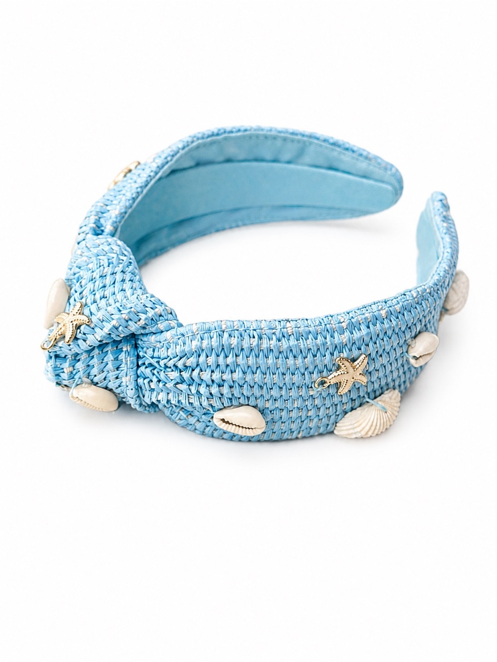 Light Blue Shell & Starfish Woven Headband